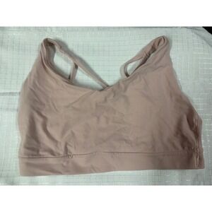 Athleta Solace Bra Mauve Pink Strappy Back Yoga Sports Bra 1X 531234-12